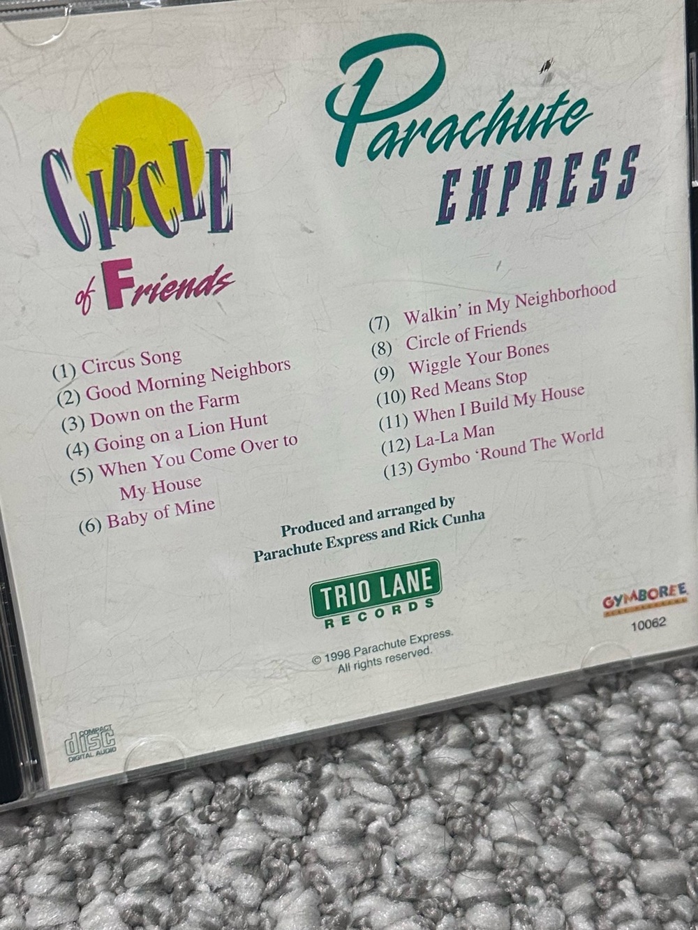 Parachute Express "Circle of Friends" CD - White with Teal & Yellow Artwork
